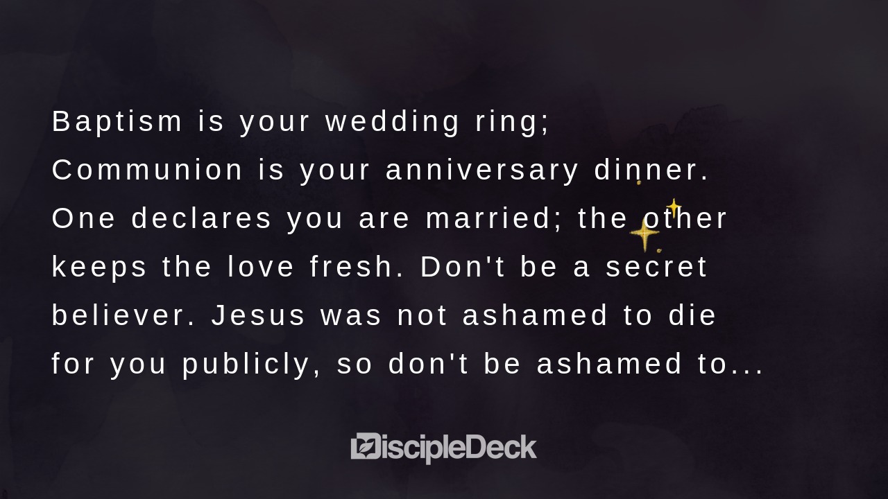Sharable DiscipleDeck e-tract for The Wedding Ring and the Family Meal