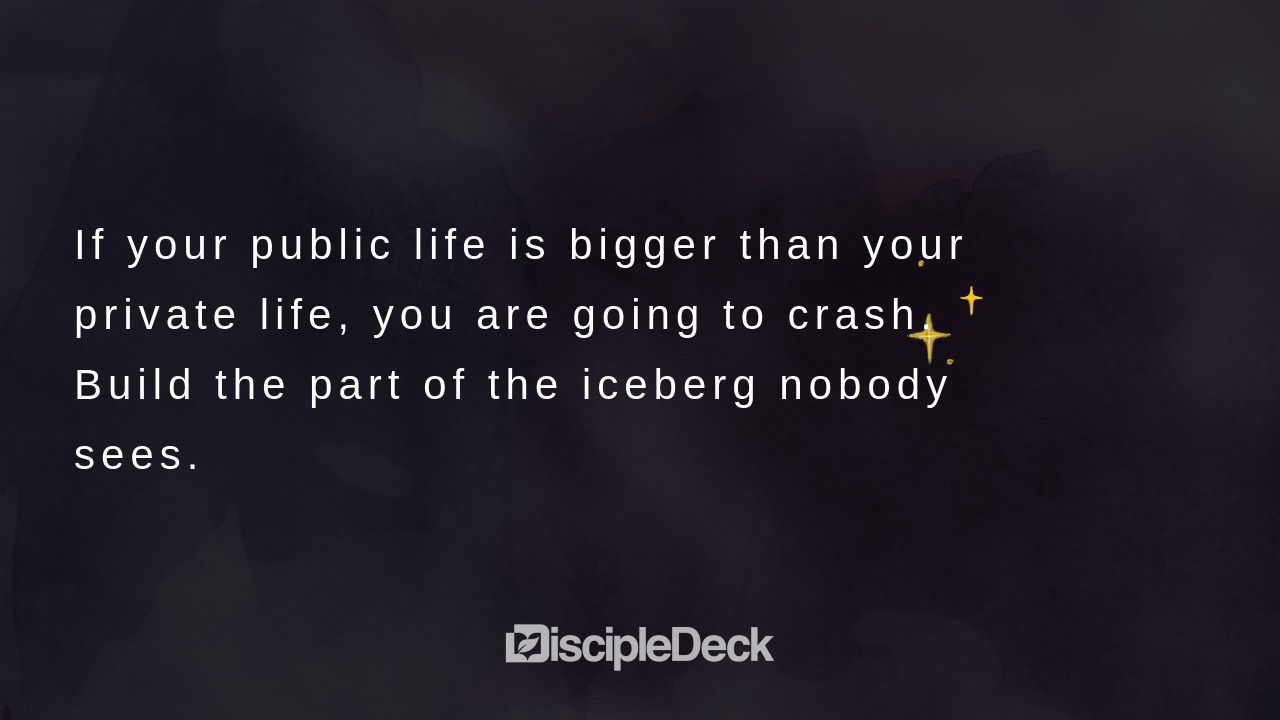 Sharable DiscipleDeck e-tract for The Iceberg