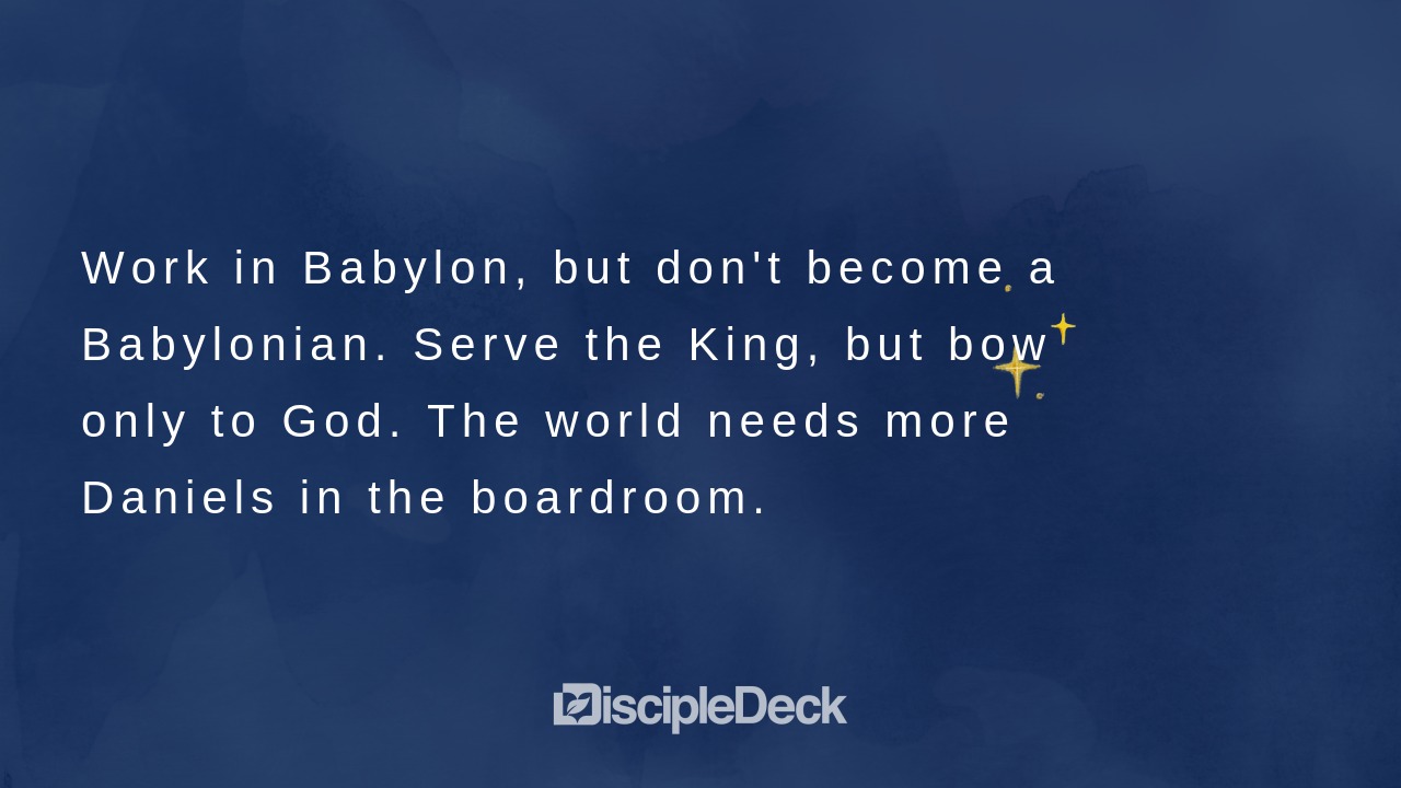 Sharable DiscipleDeck e-tract for The Daniel Option