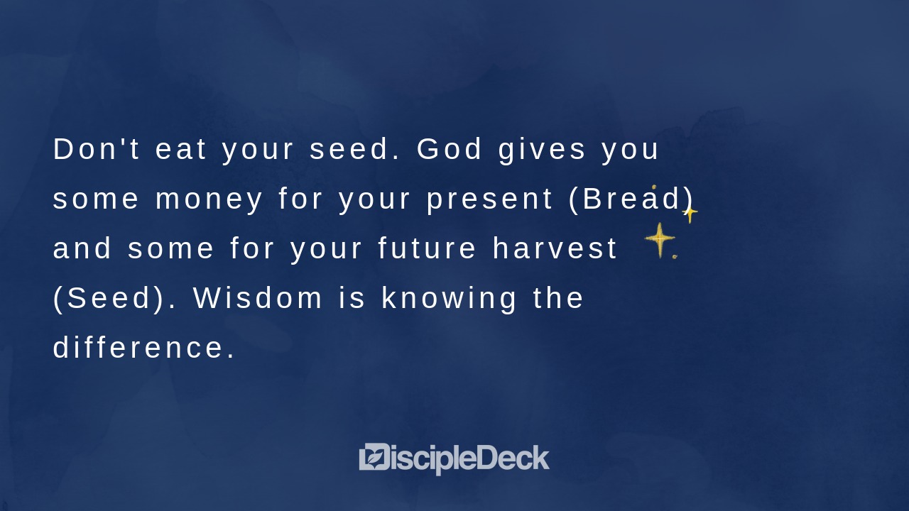 Sharable DiscipleDeck e-tract for The Seed and the Bread