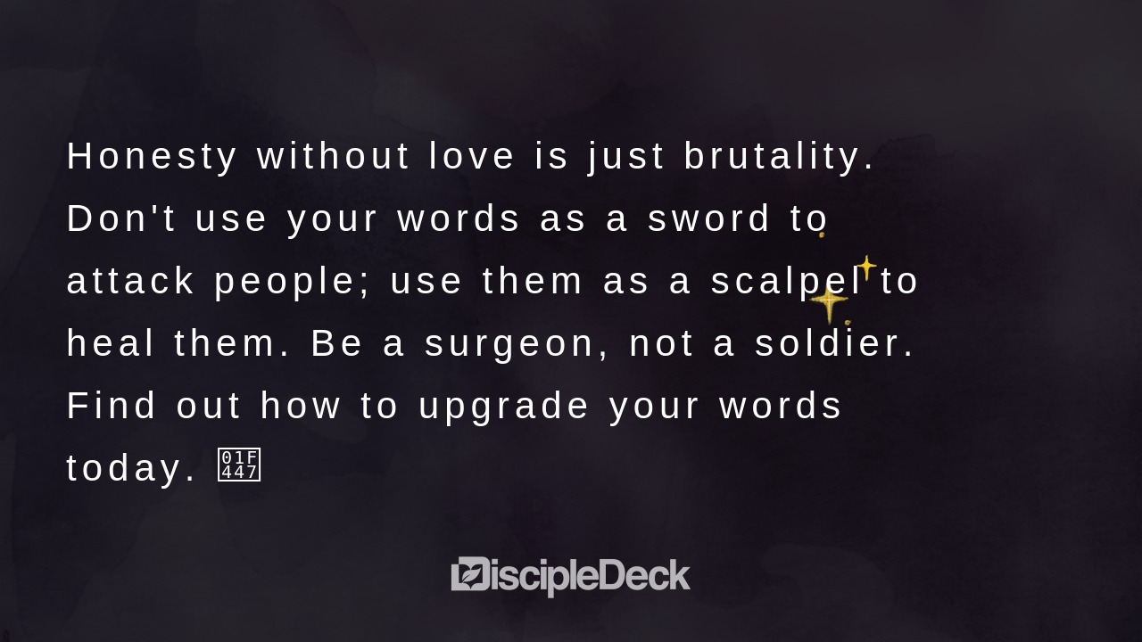Sharable DiscipleDeck e-tract for The Scalpel and the Sword