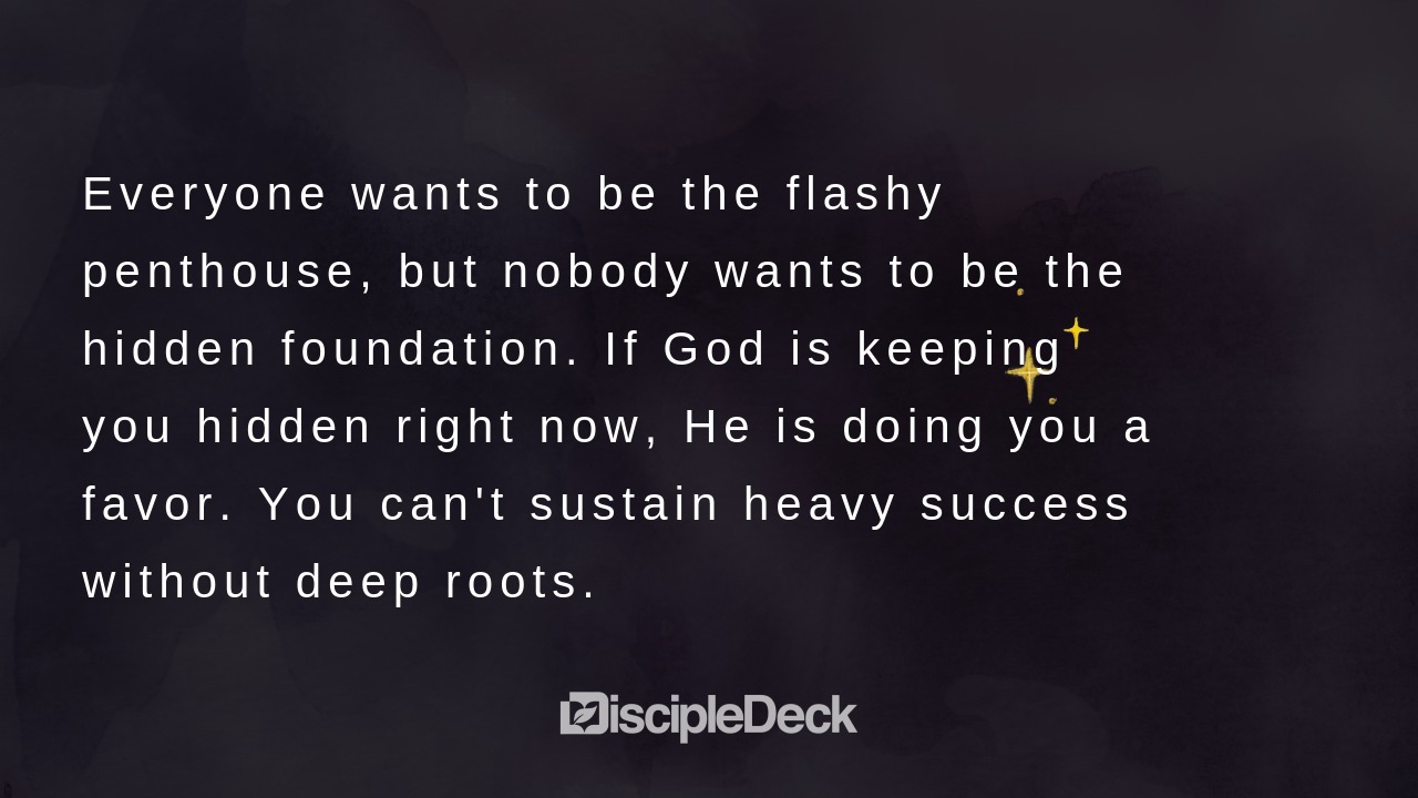 Sharable DiscipleDeck e-tract for The Hidden Foundation