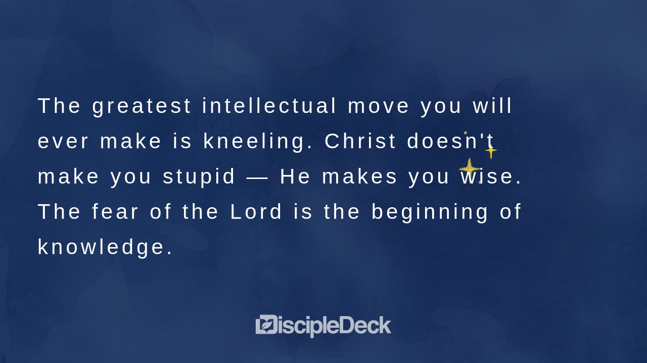 Sharable DiscipleDeck e-tract for The Scholar Who Kneels