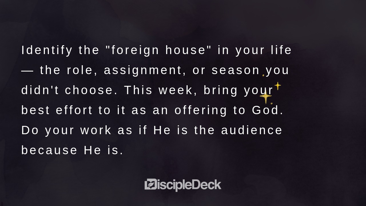 Sharable DiscipleDeck e-tract for  Flourishing in a Foreign House