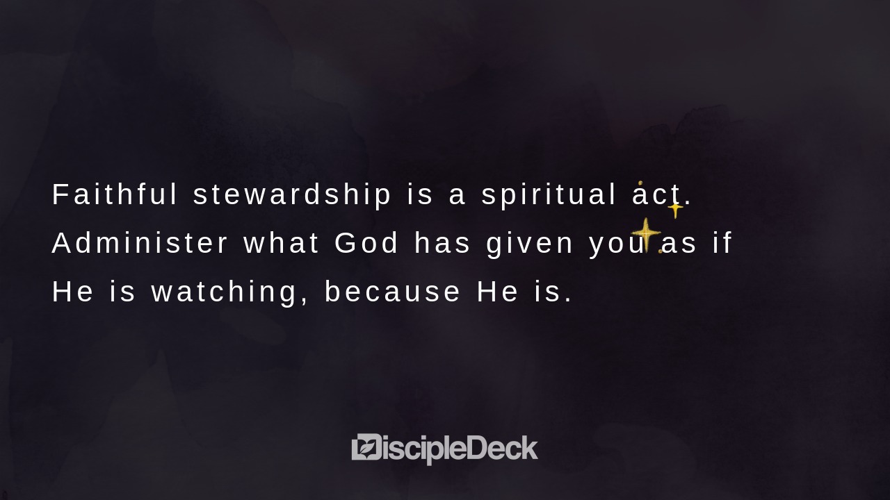 Sharable DiscipleDeck e-tract for Stewardship Is a Spiritual Act