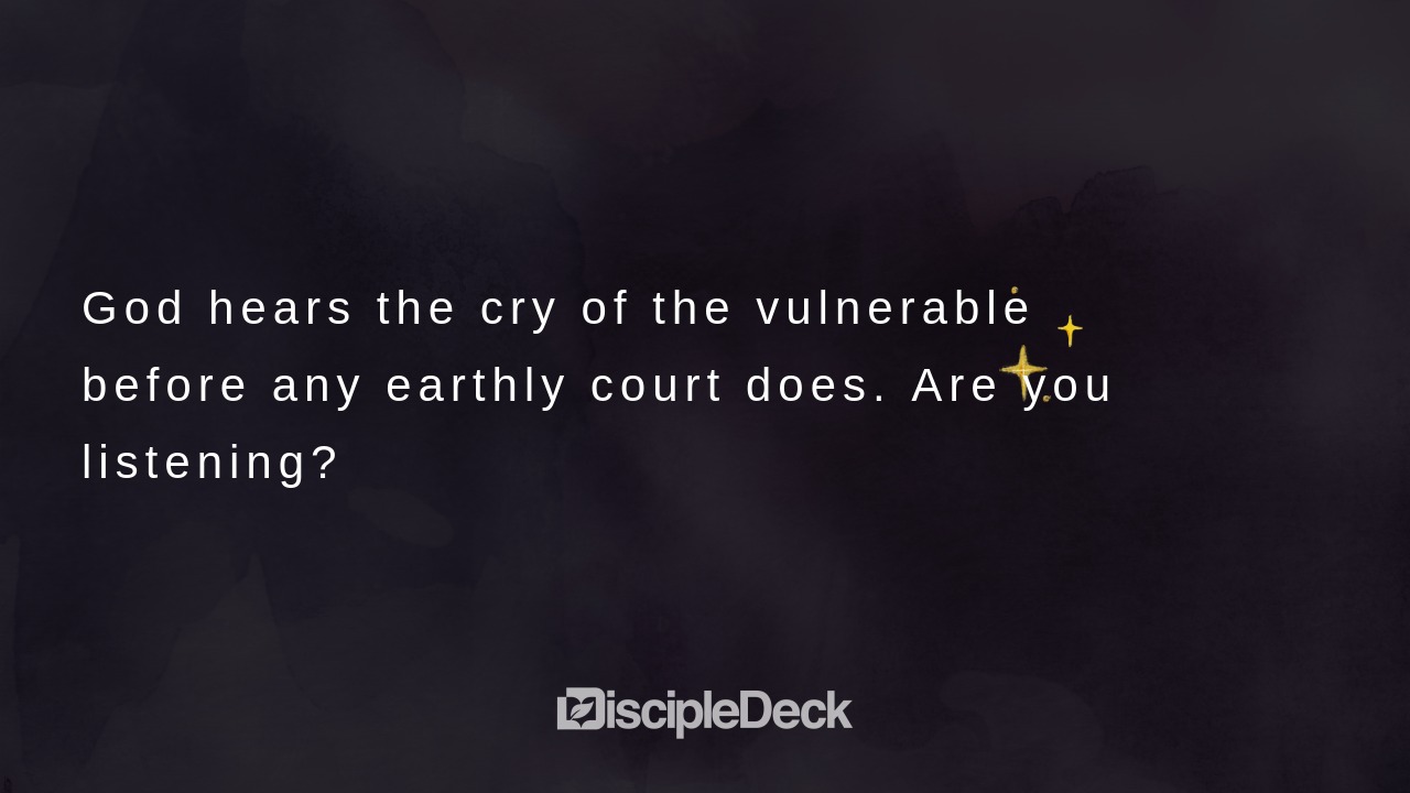 Sharable DiscipleDeck e-tract for The God Who Hears the Cry of the Vulnerable