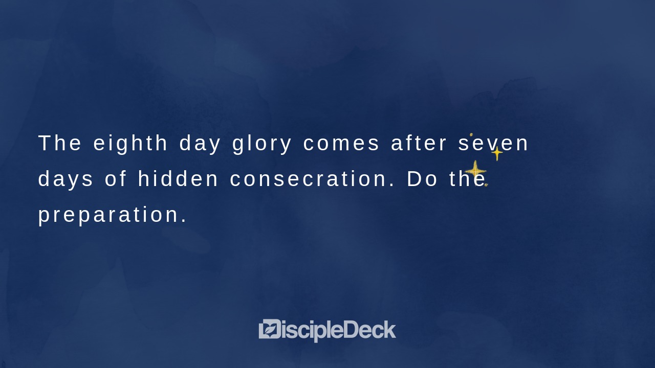 Sharable DiscipleDeck e-tract for Seven Days and the Weight of Commissioning