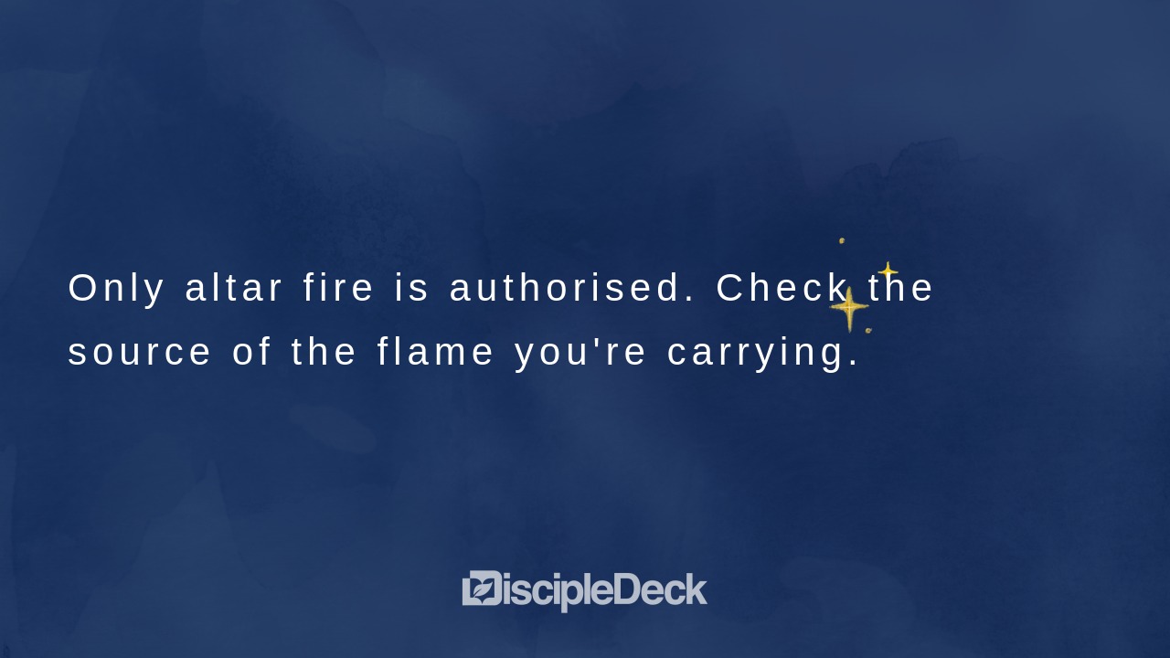 Sharable DiscipleDeck e-tract for The Fire We Are Not Authorised to Offer