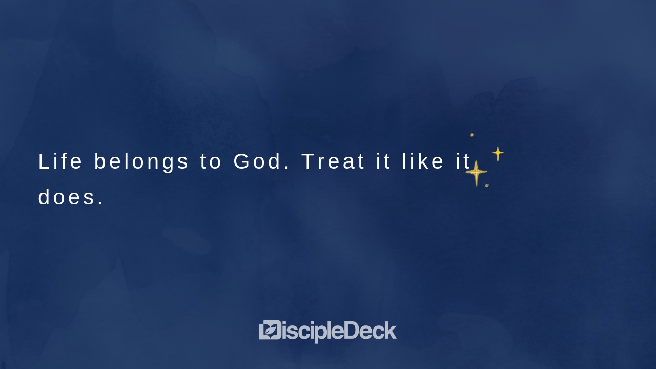 Sharable DiscipleDeck e-tract for The Sacredness of Blood