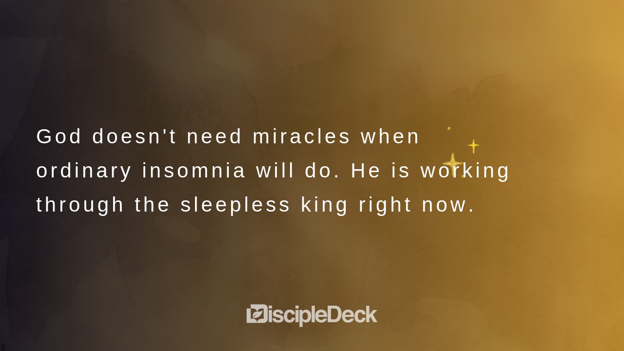Sharable DiscipleDeck e-tract for The King Could Not Sleep