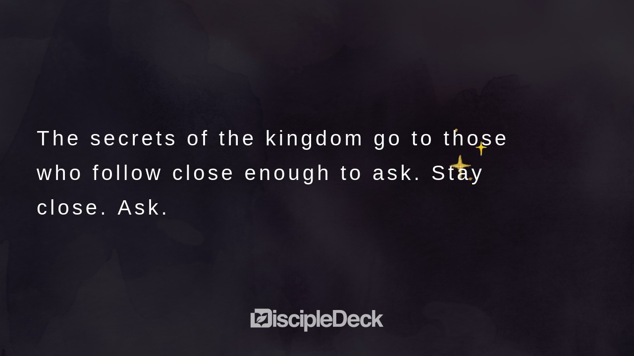 Sharable DiscipleDeck e-tract for To You It Has Been Given