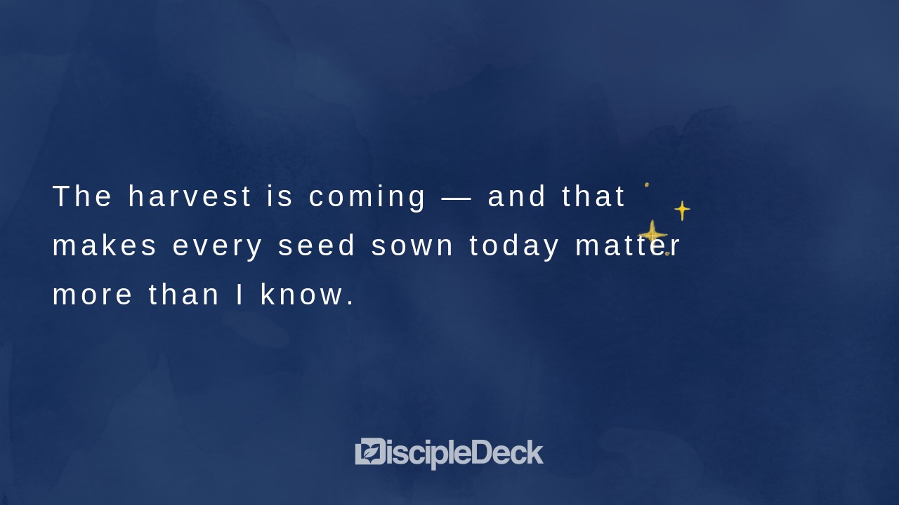 Sharable DiscipleDeck e-tract for Day 5 — The Harvest of the Earth