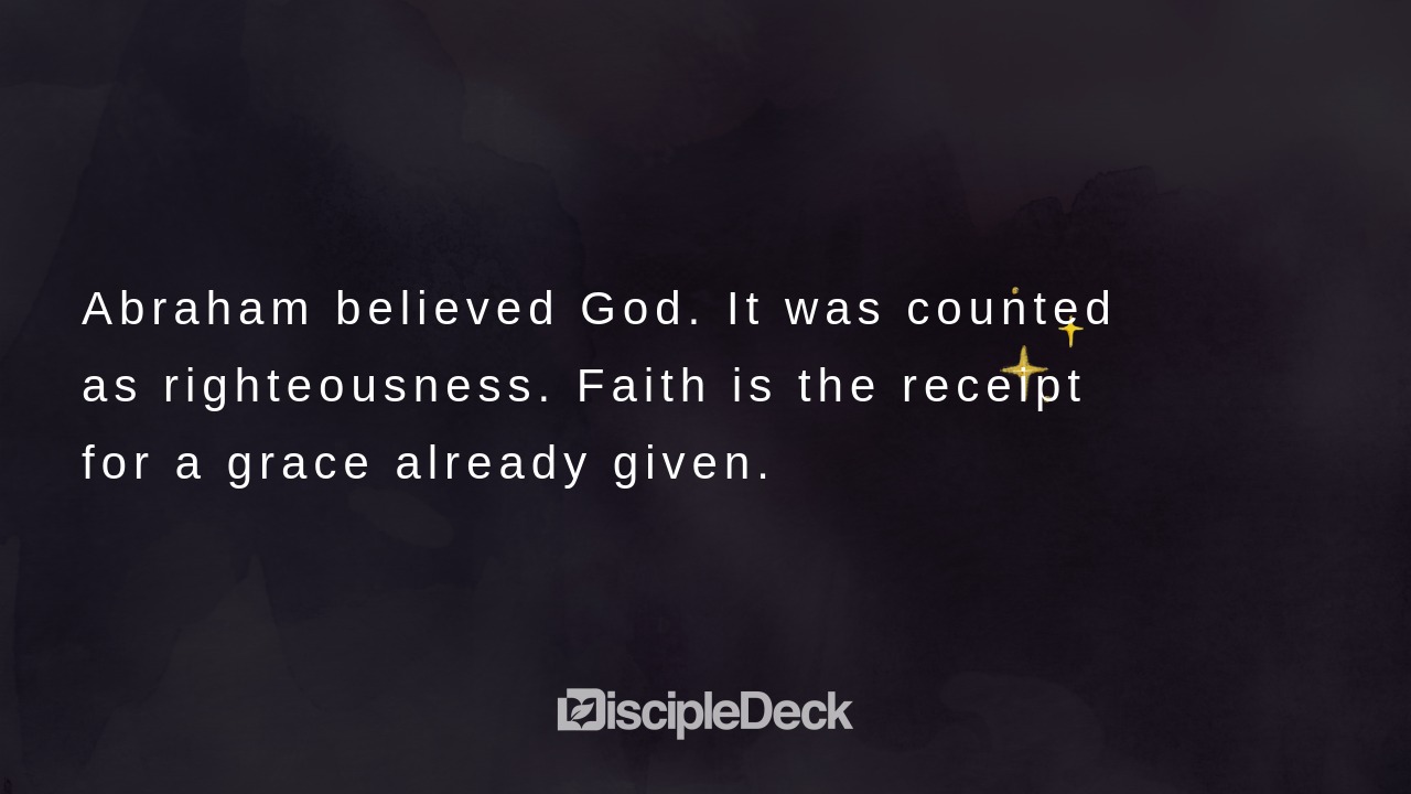 Sharable DiscipleDeck e-tract for Abraham Believed God