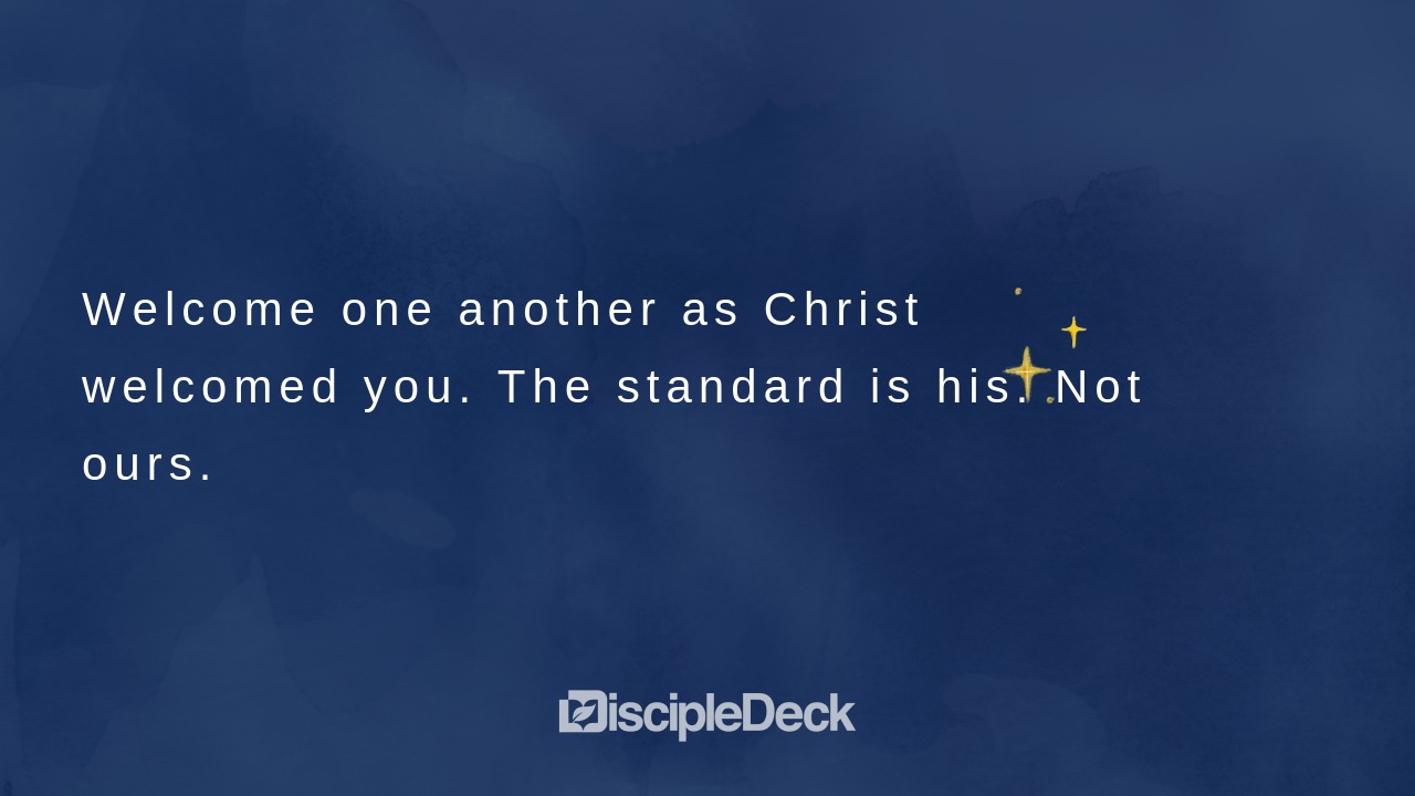 Sharable DiscipleDeck e-tract for Welcome One Another