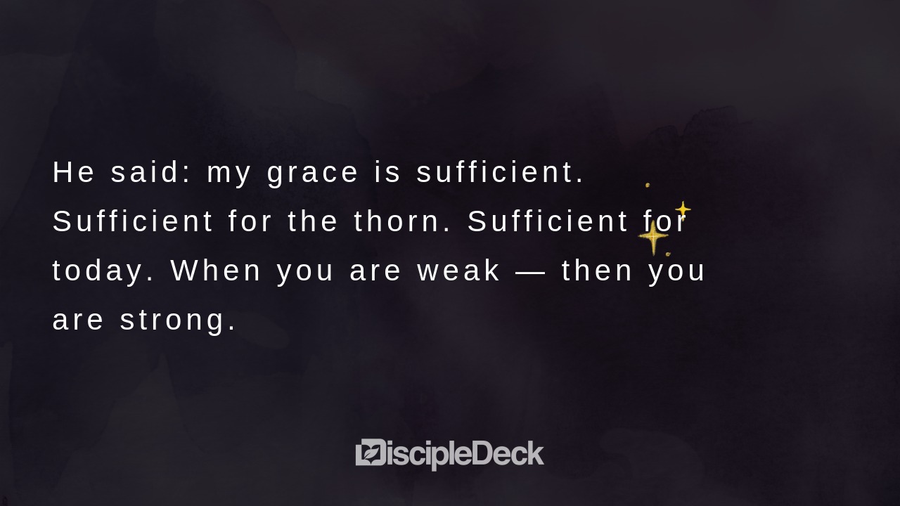 Sharable DiscipleDeck e-tract for My Grace Is Sufficient