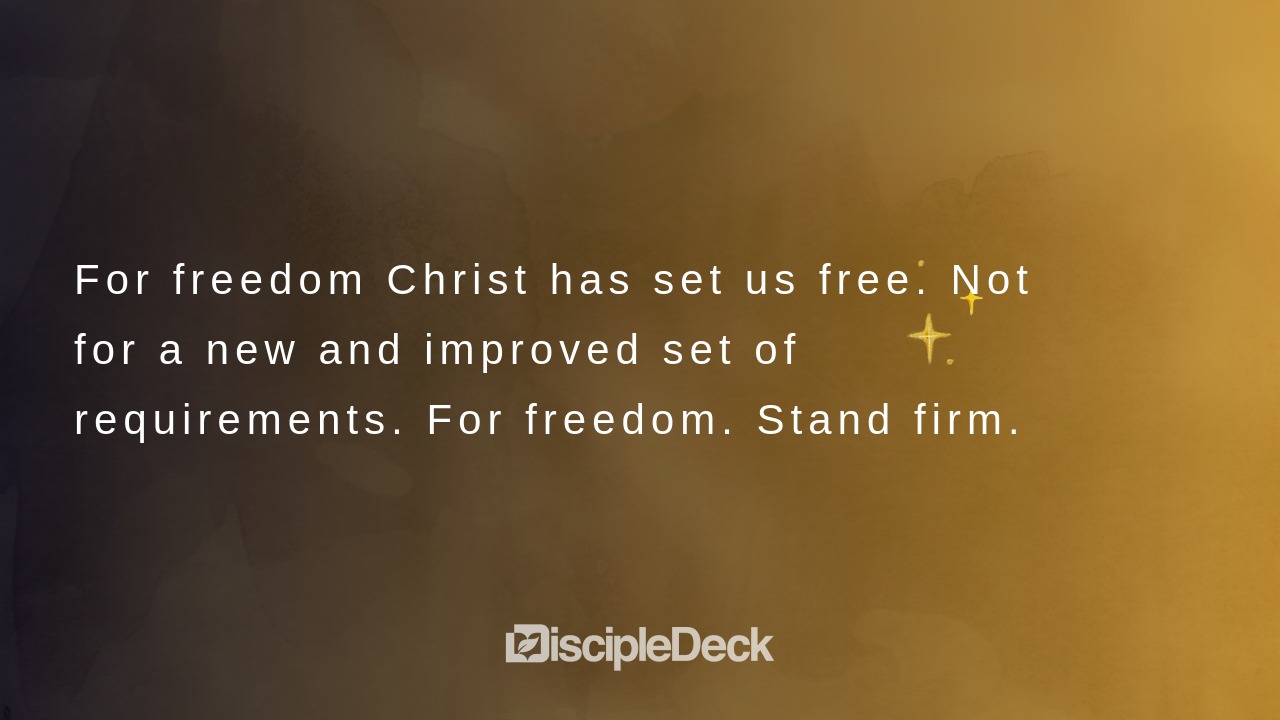 Sharable DiscipleDeck e-tract for For Freedom Christ Has Set Us Free