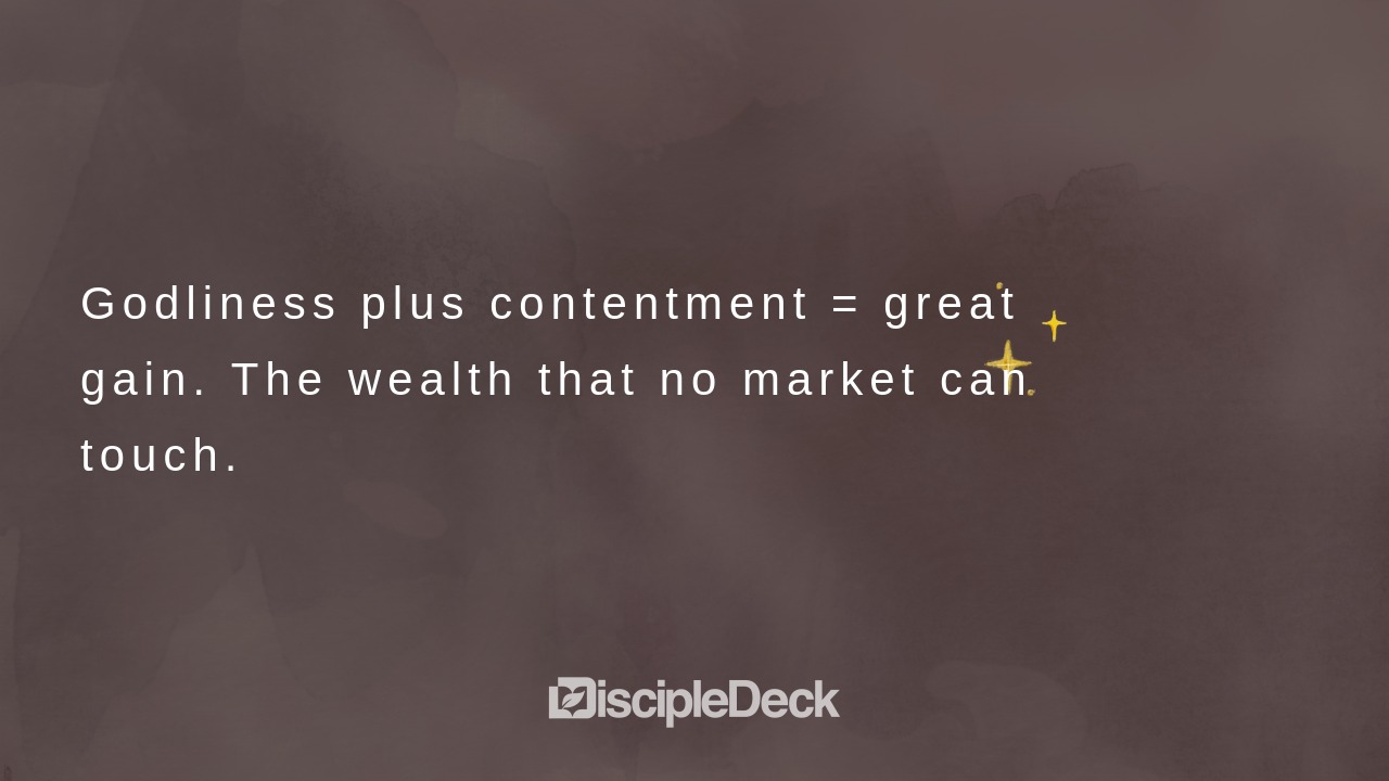 Sharable DiscipleDeck e-tract for Godliness with Contentment